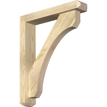 Ekena Millwork Legacy Craftsman Rough Sawn Bracket w/ Offset Brace, Douglas Fir, 4"W x 20"D x 24"H BKT0402X20X24LEC04RDF